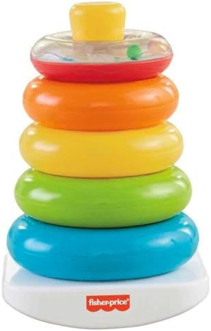 Fisher-Price Infant Toy Set, Baby’s First Blocks (10 Shapes) and Rock-a-Stack Ring Stacking Activity for Ages 6+ Months (Amazon Exclusive)