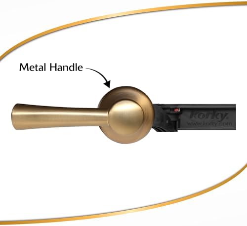 Korky 6094BP StrongARM Tank Lever, Universal to Fit Front Angled Side Left and Right Mount Toilets, Brushed Gold, Simple Style