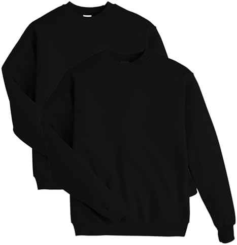 Hanes Men's EcoSmart Fleece, Pullover Crewneck Sweatshirt, 1 or 2 Pack