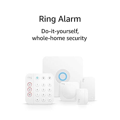 Ring Alarm 5-Piece Kit – Wireless Smart Home Security System | Expandable | Easy Setup | Mobile App Control | 24/7 Professional Monitoring | Alexa Compatible