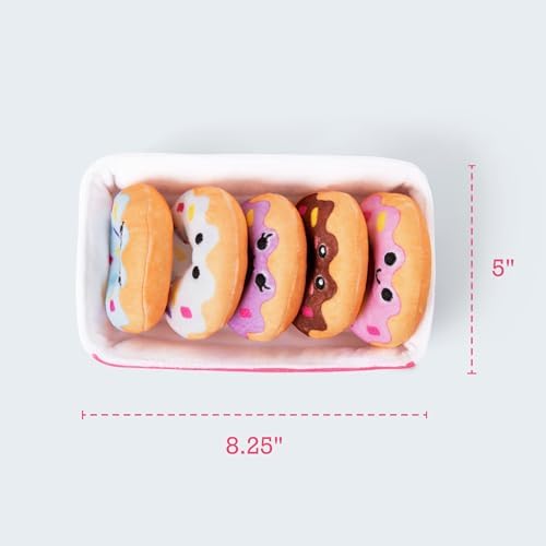 WHAT DO YOU MEME? Emotional Support Donuts by Relatable, Cuddly Stuffed Animals and Toys, Squishy Toys and Plushies, Great Ideas for Loved Ones of All Ages, Includes 5 Plushies with Carrying Basket