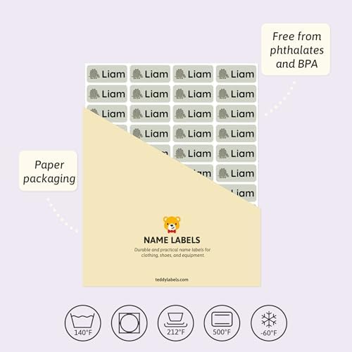 โ Personalized Name Labels for Kids (120) โ Waterproof & Durable Stickers for Clothing, School & Daycare Items - Dinosaurs