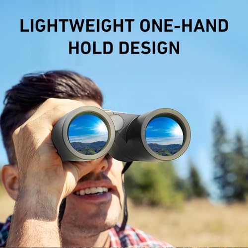 10x42 HD Binoculars for Adults High Powered with Phone Adapter, Tripod and Tripod Adapter, IPX7 Waterproof Binoculars with Clear Low Light Vision for Bird Watching Cruise Ship Travel
