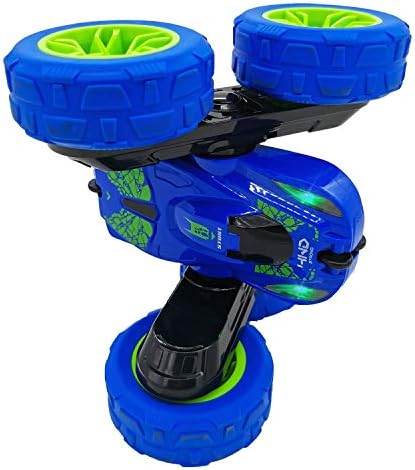 Threeking RC Stunt Car Remote Control Cars with Lights Double-Sided Driving Indoor Outdoor Toys Gifts Presents for 6 7 8 9 10 11 12 Year Old Kids Boys Girls
