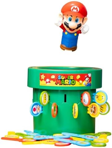 TOMY Pop Up Super Mario Board Game - Family and Preschool Kids Games for Family Game Night - Kids Activities and Super Mario Toys - Girls and Boys Games - 2-4 Players - Ages 4 Years and Up