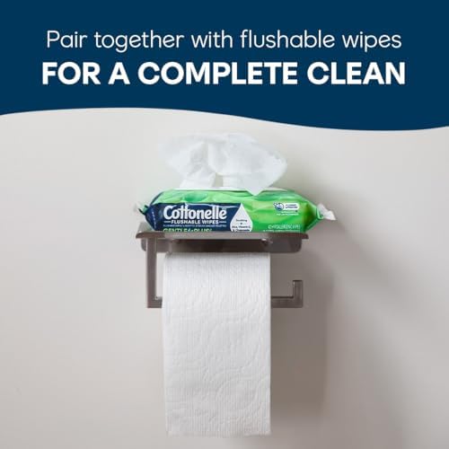 Cottonelle Ultra Comfort Toilet Paper with Cushiony CleaningRipples Texture, Strong Bath Tissue, 24 Family Mega Rolls = 108 Regular Rolls (4 Packs of 6)