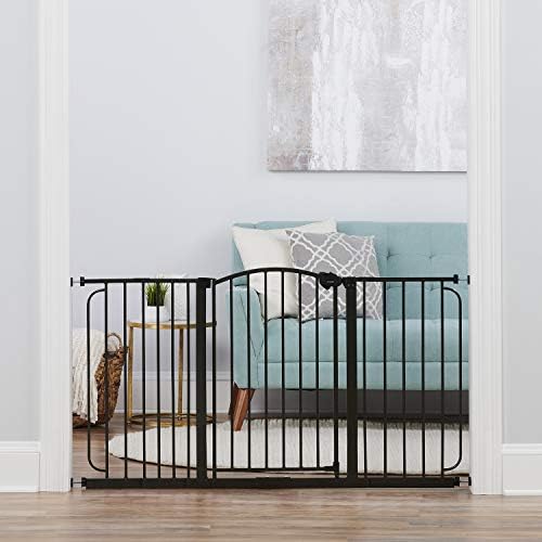 Regalo 58-Inch Easy Step Extra Tall Arched Décor Walk Thru Baby Gate, Award Winning Brand, Includes 4-Inch Extension Kit, 4 Pack Pressure Mount Kit and 4 Pack Wall Mount Kit, Bronze