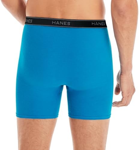 Hanes Men's Boxer Briefs, Cool Dri Moisture-Wicking Underwear, Cotton No-Ride-up for Men, Multi-Packs
