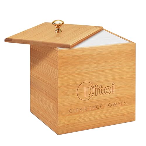 Face Towels, 10"×12" Disposable Face Towel, Face Towelettes XL, Ultra Soft Makeup Remover Dry Wipes, Thick Face Towel for Cleansing,Storage Box with Cover,50 Count (Style02)