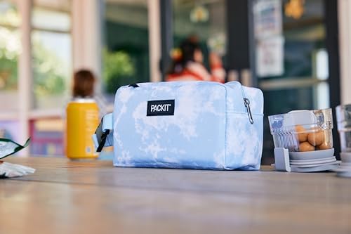 PackIt Freezable Snack Box, Camo Shark, Built with ECOFREEZE Technology, Collapsible, Reusable, Zip Closure with Buckle Handle, Great for Fresh Snacks on the go