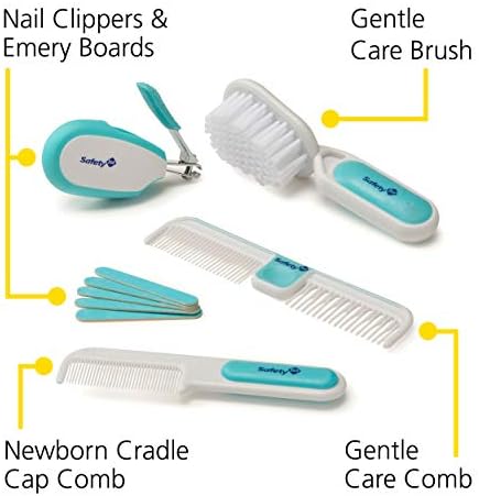 Safety 1st Deluxe Baby Healthcare and Grooming Kit, Arctic Blue, Newborn Baby Essentials, One Size, 25 Pieces