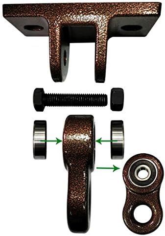Heavy Duty Bronze Swing Hangers Screws Bolts Included Over 5000 lb Capacity Playground Porch Yoga Seat Trapeze Wooden Sets Indoor Outdoor (4 Pack)