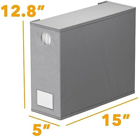 SpaceAid 4 Pack Bed Sheet Organizers and Storage, Foldable Sheet Organizer for Linen Closet, Sheets Set Folder Keeper with Window XL (Queen & King Size) Organizing Bedding Container, Gray