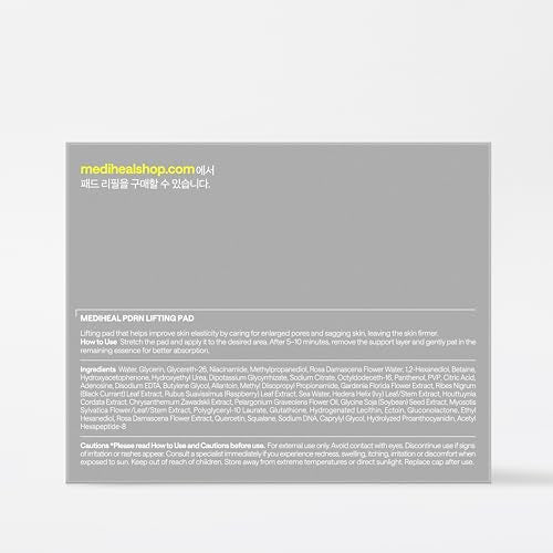 Mediheal PDRN Lifting Pads - with Squalane and Glutathione for Total Skin Care - to Treat Pores and Wrinkles & Skin Firming & mild Exfoliation & Hydration, Vegan Tightening & Stretchable Fabric