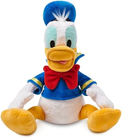 DISNEY STORE Official Donald Duck Medium Soft Toy for Kids, Cuddly Character with Fuzzy Texture and Embroidered Details, Disney Plushy Suitable for All Ages.