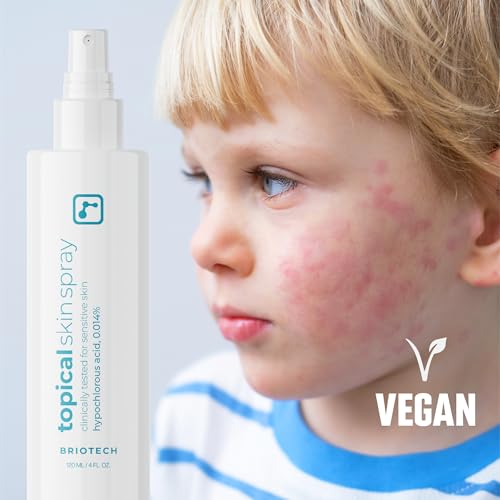 BRIOTECH Topical Skin Spray, Hypochlorous Acid for Sensitive Skin, HOCl Facial Mist, Full Body Support Against Irritation, Calm Redness, Soothe Foot & Scalp, 1 Gallon Refill (1 Pack)