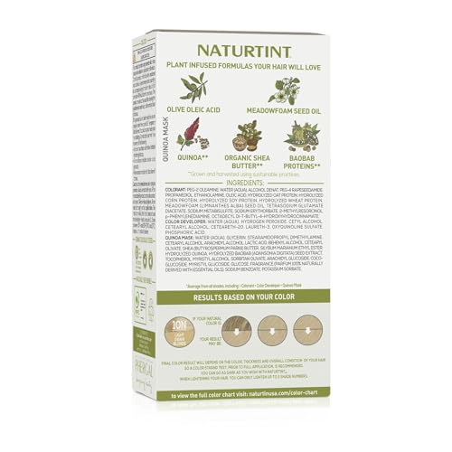 Naturtint 10N Light Dawn Blonde Permanent Hair Color (Pack of 6), Ammonia Free, Vegan, Cruelty Free, up to 100% Gray Coverage, Long Lasting Results (Packaging may vary)