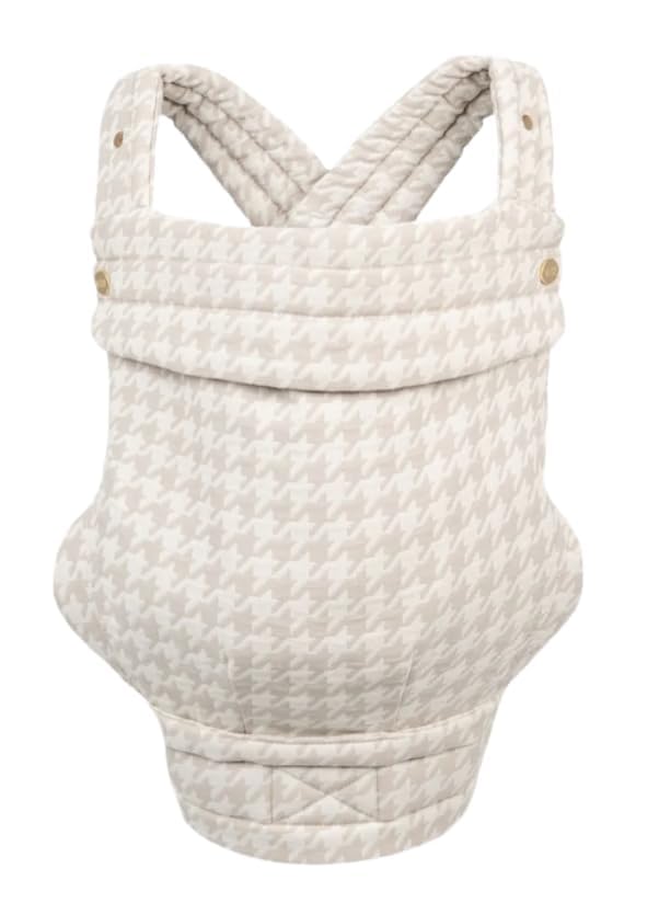 Mabē Monarch Ergonomic Baby Carrier – Premium Cotton Soft Structured Newborn to Toddler Carrier with Hip-Healthy Design, 3 Carry Positions (7-35lbs), Lightweight & Breathable, (Houndstooth)