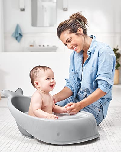 Skip Hop Infant Bath Tub 3-Stage Grow With Baby Smart Sling MOBY Bathtub Grey Age 0+