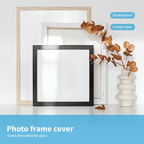 Art3d 10-Pack of 12Γ16" PET/Plexiglass Sheets, Transparent Clear Flexible Plastic Sheet Panels for Craft, Picture Frames, Sign Blank, DIY Display Project