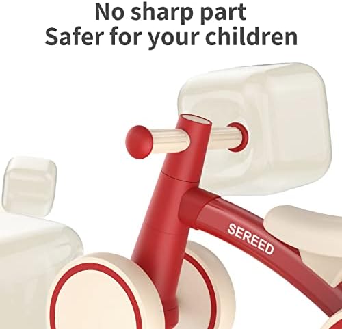 SEREED Baby Balance Bike for 1 Year Old Boys Girls 12-24 Month Toddler Balance Bike, 4 Wheels Toddler First Bike, First Birthday Gifts