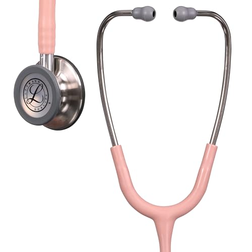 3M Littmann Classic III Monitoring Stethoscope, 5910C, More Than 2X as Loud, Weighs Less, 27" Champagne Rose Satin-Finish Tube for Added Comfort, Flexibility and Cleanability
