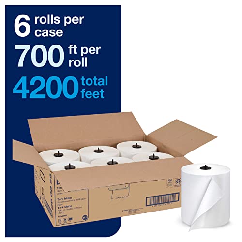 Tork Paper Hand Towel Dispenser, Stainless Steel - H1 + Refill - Universal Paper Hand Towel Rolls (6 Rolls)