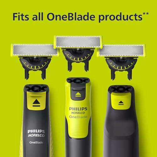 Philips Norelco OneBlade 360 Replacement Blades, for OneBlade Electric Shaver and Trimmer, Durable Stainless Steel, Trim, Edge and Shave, 2 pack, QP420/80