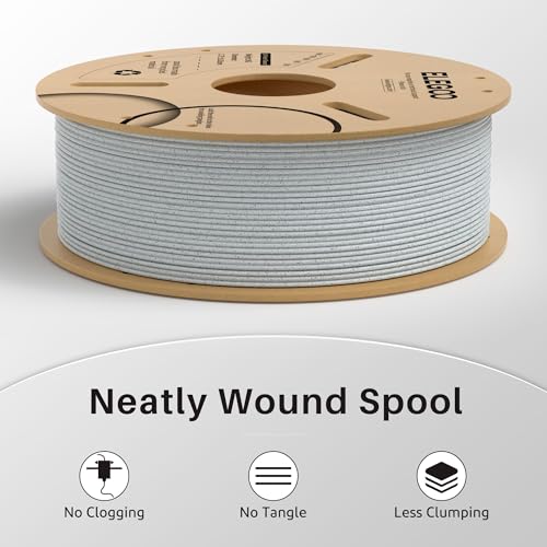 ELEGOO PLA Filament 1.75mm Marble 1KG, 3D Printer Filament Dimensional Accuracy +/- 0.02mm, 1kg Cardboard Spool(2.2lbs) 3D Printing Filament Fits for Most FDM 3D Printers