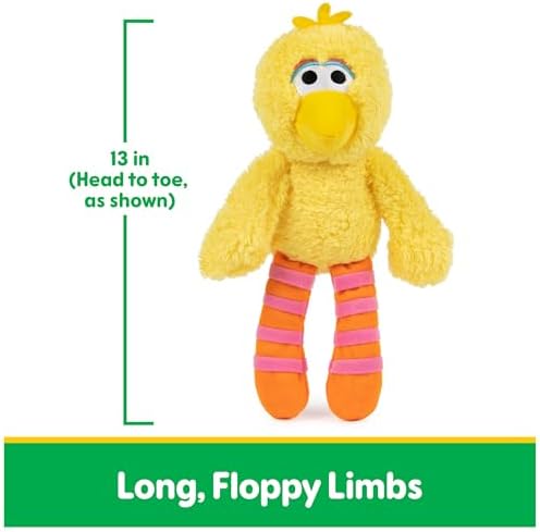 GUND Sesame Street Official Big Bird Take Along Buddy Plush, Premium Plush Toy for Ages 1 & Up, Yellow, 13”