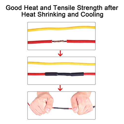 XHF UL Listed 2 Inch 55Ft 3:1 Waterproof Heat Shrink Tubing Roll Marine Grade Adhesive Lined Heat Shrink Tube, Insulation Sealing Oil-Proof Wear-Resistant Black