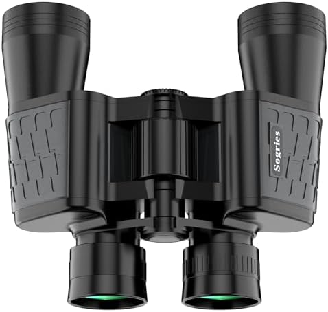 10x50 HD Binoculars for Adults High Powered, Waterproof & Compact Binoculars for Bird Watching, Hunting, Travel–Low Light Vision, Non-Slip Grip, Durable Optics