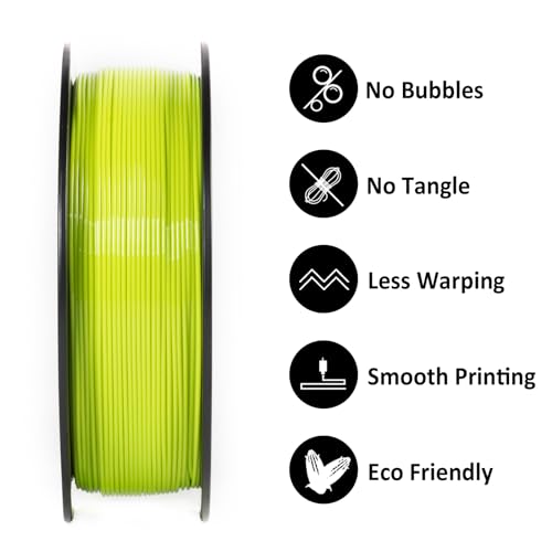 GIANTARM PETG Filament 1.75, 3D Printer Filament PETG 1kg(2.2lb), Toughness Enhanced, Dimensional Accuracy +/-0.02mm, Vacuum Package (Apple Green)