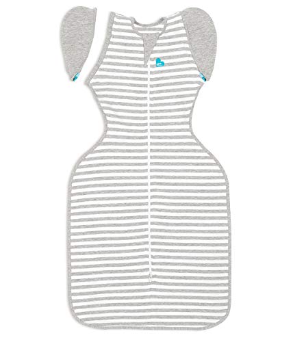 Love to Dream Swaddle Up Transition Swaddle, Patented Zip-Off Wings, Gently Help Baby Transition from Being Swaddled to Arms Free When Showing Signs of Rolling, 1.0 TOG, 13-19 lbs, Gray
