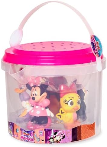 Disney Store Official Bath Set (Minnie Mouse) - Kids Bath Accessories with Beloved Disney Characters - Colorful and Fun Bath Time Essentials for Kids - Suitable for All Ages