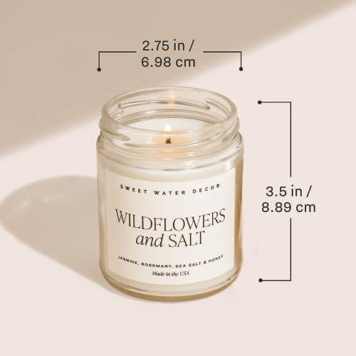 Sweet Water Decor Love You Scented Candles - Soy Candles with Fresh Lavender, Geranium, Warm Mahogany and Earthy Teakwood - Candle Wax with 40 Hours Burn Time - 9Oz Gold Lid Clear Jar Wax Candle