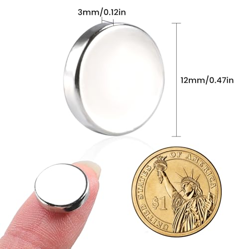 DIYMAG 100 Pcs Neodymium Disc 12 x 3 mm Rare Earth Magnets for Refrigerator, DIY, Crafts, Kitchen & Office