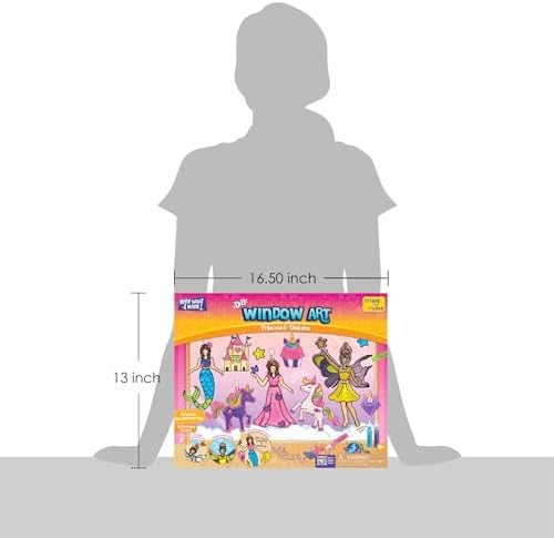 Imagimake Window Art Princess & Unicorn | Suncatcher Kit | Unicorn Toys for Girls Age 5-8 | Craft Kits for Ages 8-12 | Gifts for 5 Year Old Girls | Princess Toys