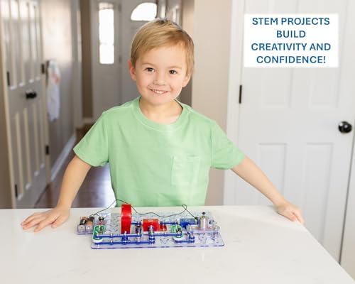 Snap Circuits Jr. SC-100 Electronics Exploration Kit, Over 100 Projects, Full Color Project Manual, 28 Parts, STEM Educational Toy for Kids 8 +