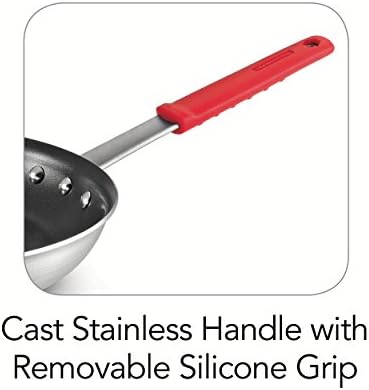 Tramontina Professional 10-Inch Non Stick Frying Pan, Heavy-Gauge Aluminum Skillet with Reinforced Nonstick Coating, Red Handle, Dishwasher and Oven Safe
