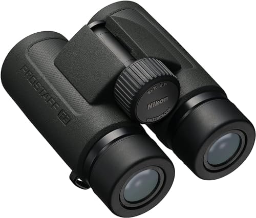 Nikon Prostaff P3 10x30 (16775) Black Binoculars Bundle with Lens Pen, and Cloth - High Powered Compact Adult Binoculars for Hunting, Bird Watching, and Hiking Essentials, Zoom Lightweight Travel