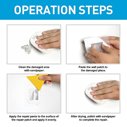 Spackle Wall Repair Kit, Drywall Repair Patch Kit,Wall Mending Agent Putty,Wall Repair Paste Plaster for Wall Crack/Nail Hole,Wall Repair Patch Kit with Scraper/Sandpaper