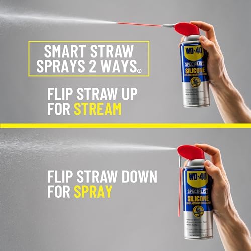 WD-40 Specialist Silicone Lubricant with Smart Straw Sprays 2 Ways, Twin-Pack, 11 OZ