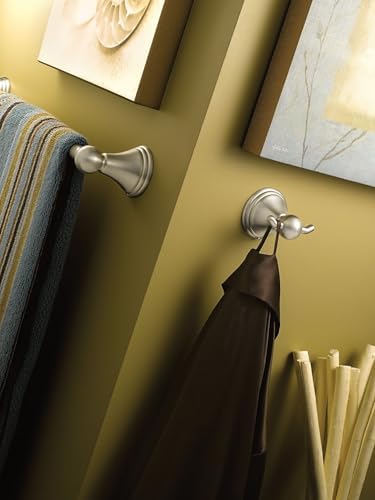 Moen Preston Collection Brushed Nickel 18-Inch Single Bathroom Towel Bar, DN8418BN