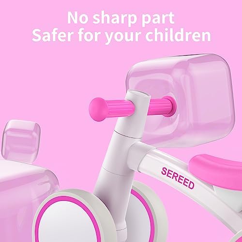 SEREED Baby Balance Bike for 1 Year Old Boys Girls 12-24 Month Toddler Balance Bike, 4 Wheels Toddler First Bike, First Birthday Gifts