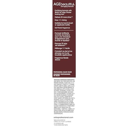 AGE beautiful Permanent Hair Color Dye Liqui Creme | 100% Gray Coverage | Anti-Aging Haircolor | Biotin for Thicker, Fuller Hair | Professional Salon Coloring
