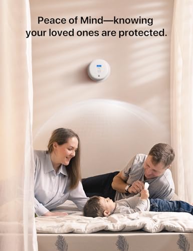 X-Sense Smoke Detector Carbon Monoxide Detector Combo, 10-Year Battery Smoke Detector with Display, Standalone Model SC01, Single Pack