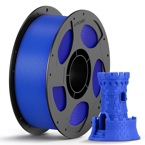 ANYCUBIC PLA 3D Printer Filament, 3D Printing PLA Filament 1.75mm Dimensional Accuracy +/- 0.02mm, 1KG Reusable Spool (2.2 lbs), Blue