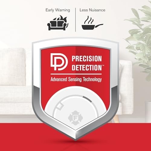 First Alert Smoke Alarm, Battery-Operated Detector with Test & Silence Button, SMI100, 1-Pack