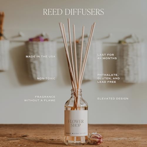Sweet Water Decor Hello Fall Reed Diffuser Set - Hot Cider, Cinnamon, Cloves, Apple, and Nutmeg Fall Scented Diffuser - Scent Diffusers for Home, Fall Home Decor Long Lasting Fragrance Made in the USA